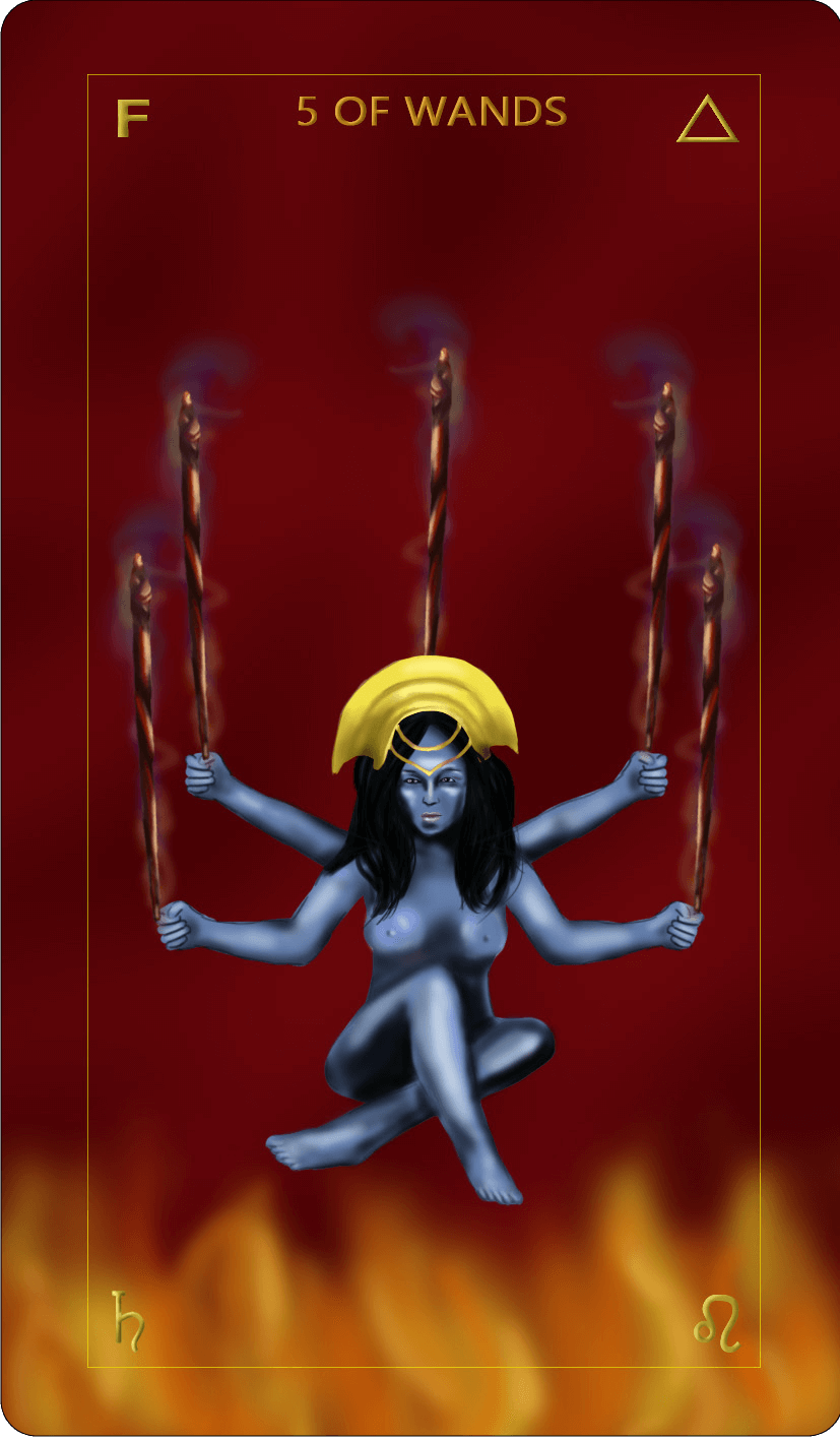 Horoscope Tarot 5 of wands