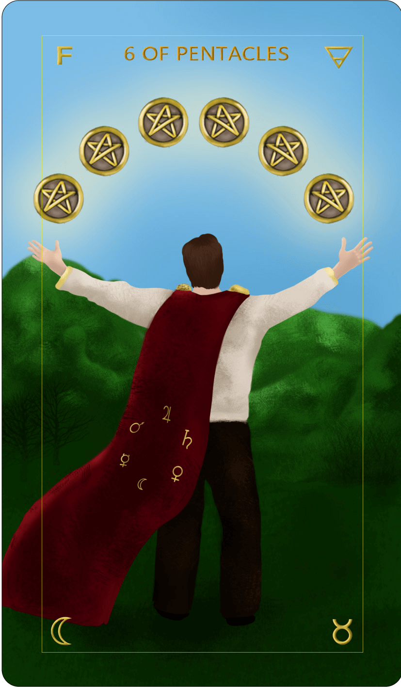 Horoscope Tarot 6 of pentacles