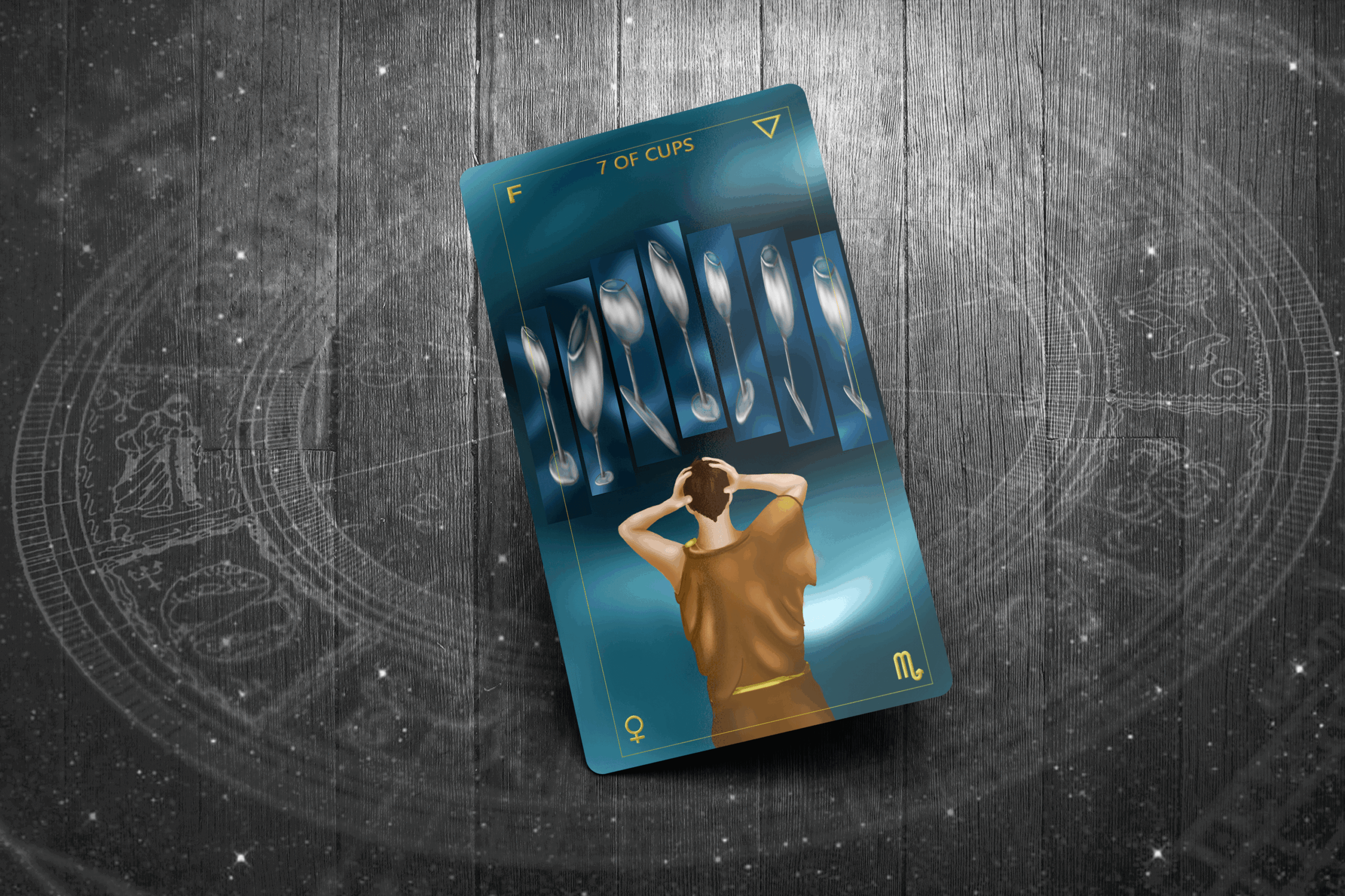 7 of Cups Tarot Card, Representing Illusions, Choices, and Dreams