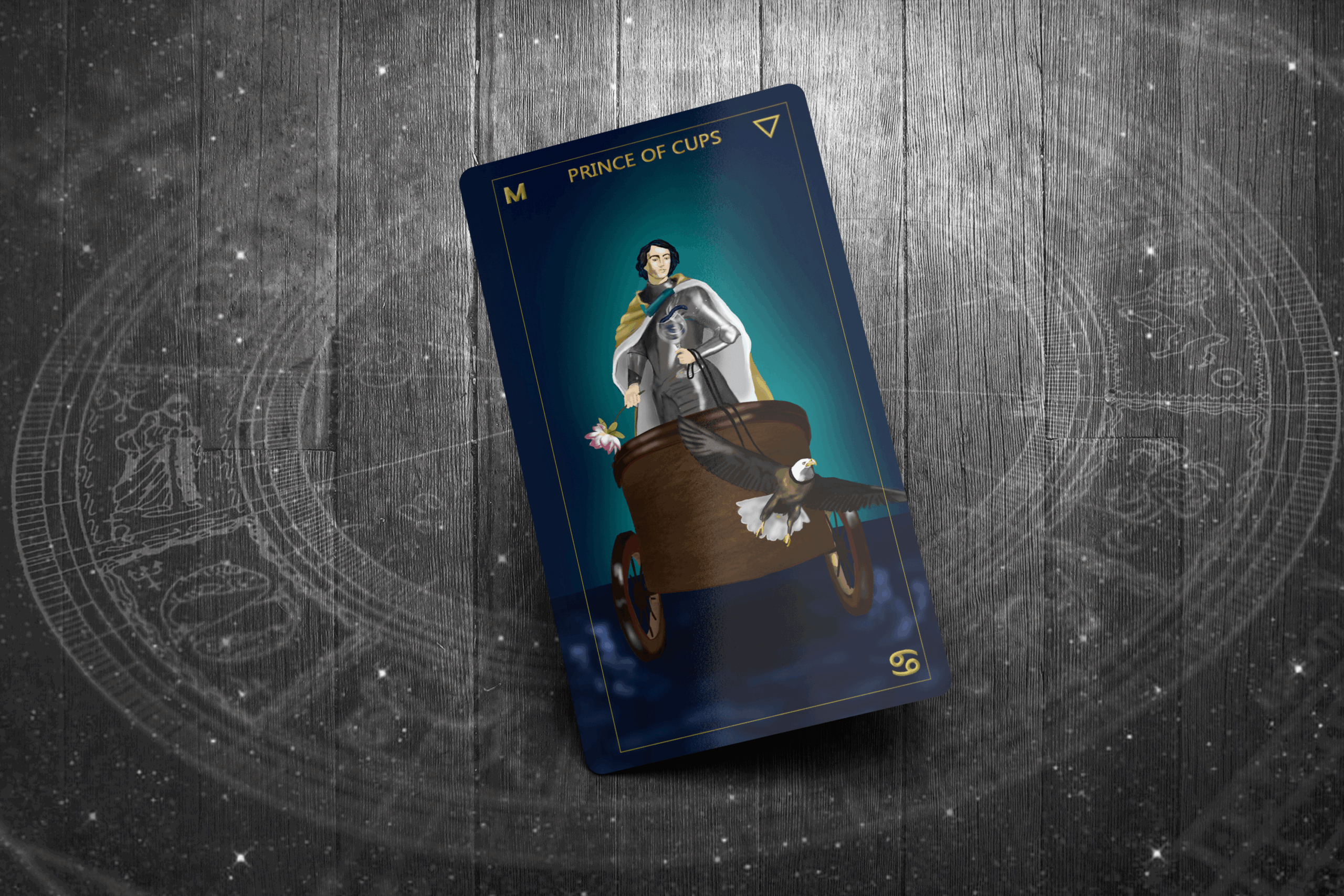 Prince of Cups Tarot Card, Representing Passion, Intuition, and Transformation